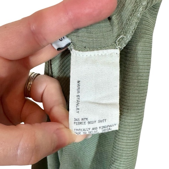 Maria Stanley Pierce Cropped Ribbed Long Sleeve Top in Celadon- Still Selling - Picture 10 of 13